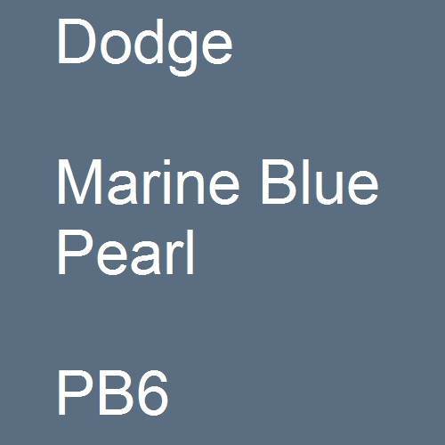 Dodge, Marine Blue Pearl, PB6.